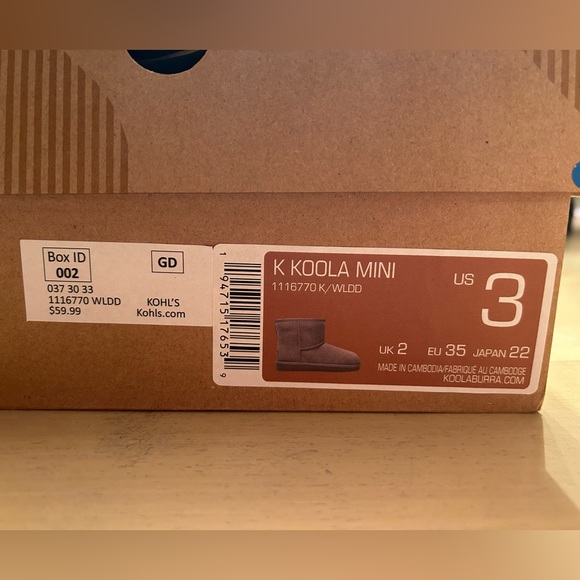 KOOLABURRA by Ugg K Koola Mini Wild Dove (Gray) Size 3 - Picture 6 of 8